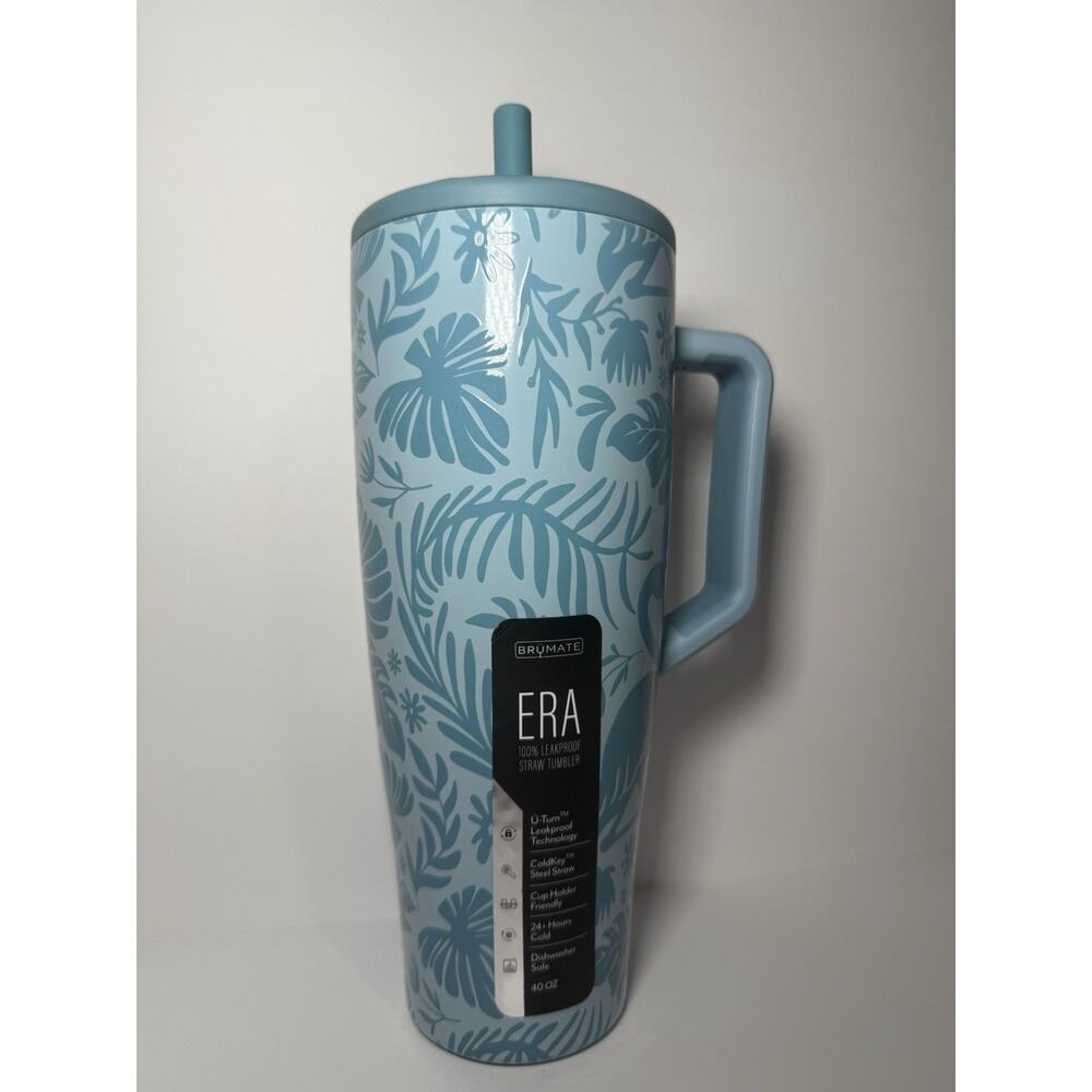 Brumate Limited Edition CORCOVADO MIST BLUE FLORAL 40oz Era Tumbler BNWT